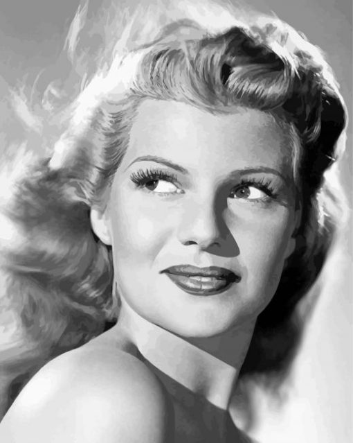 Beautiful Rita Hayworth paint by numbers