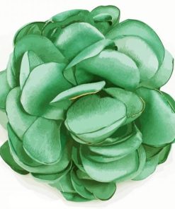 sage green flower paint by numbers