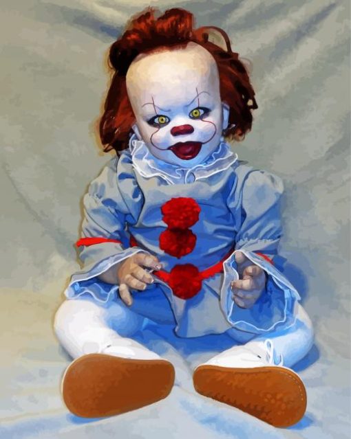 Scary Baby Pennywise paint by numbers