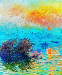 Sunset On The Seine By Claude paint by numbers