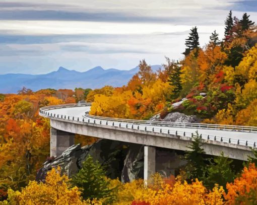 virginia blue ridge parkway grandfather mountain paint by numbers