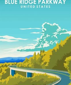 virginia blue ridge parkway poster paint by number