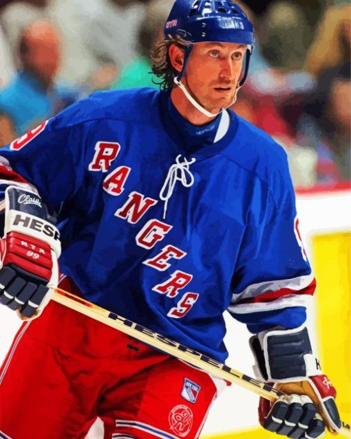 Wayne Gretzky Ice Hockey paint by number