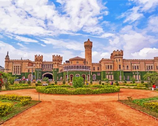 Bangaluru Bangalore Palace paint by numbers