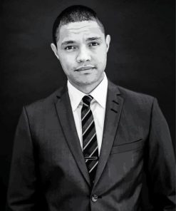 Black And White Trevor Noah paint by numbers