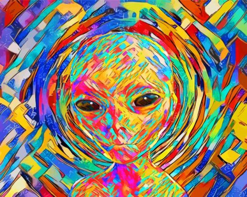 Colorful Abstract Alien paint by numbers