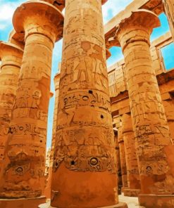 Luxor egypt monuments paint by numbers