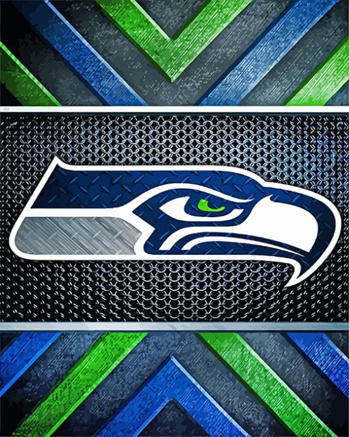 Seattle Seahawks american football team logo paint by numbers