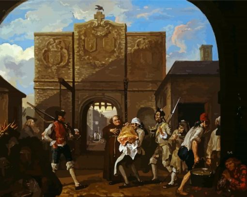 The Gate Of Calais Hogarth paint by numbers