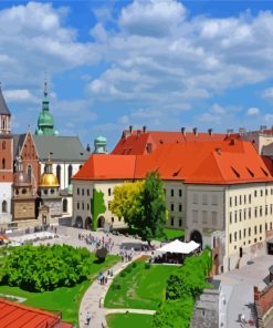 Wawel Castle Krakow Poland paint by numbers