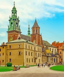 Wawel Castle Krakow Poland paint by numbers