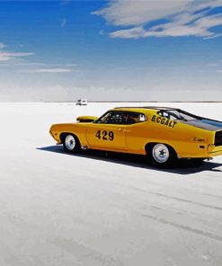 bonneville racing yellow car paint by numbers