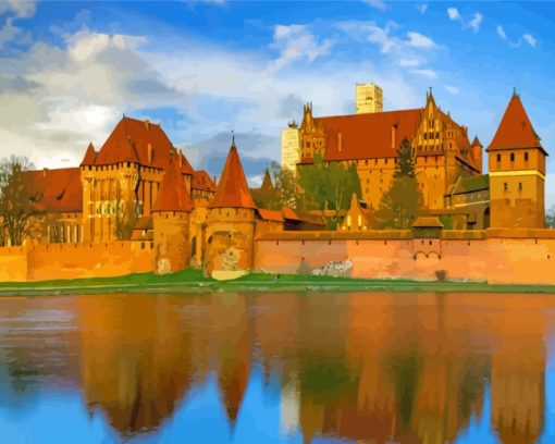 the Castle of Malbork paint by number