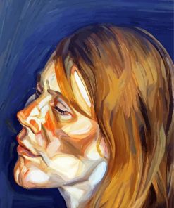 woman with fair hair by Lucian Freud paint by number