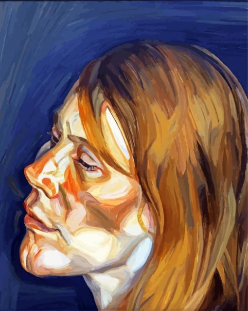 woman with fair hair by Lucian Freud paint by number