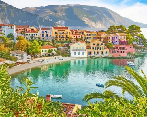 Aesthetic Kefalonia Greece paint by numbers