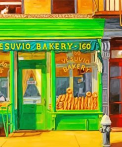 Vintage Bake Shop Illustration paint by numbers