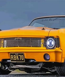 Yellow Chevy Nova Yellow Chevy Nova paint by numbers