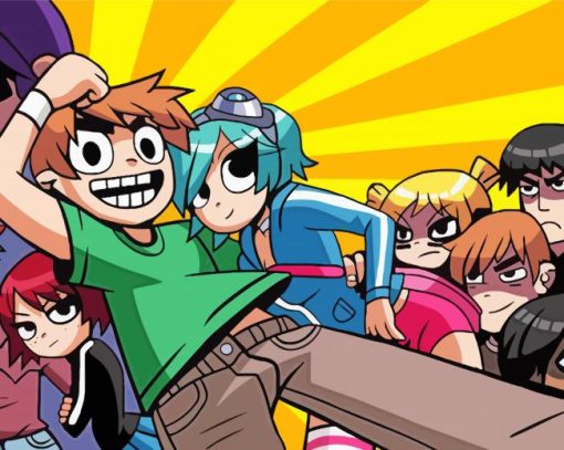 Scott Pilgrim vs The World Art paint by numbers