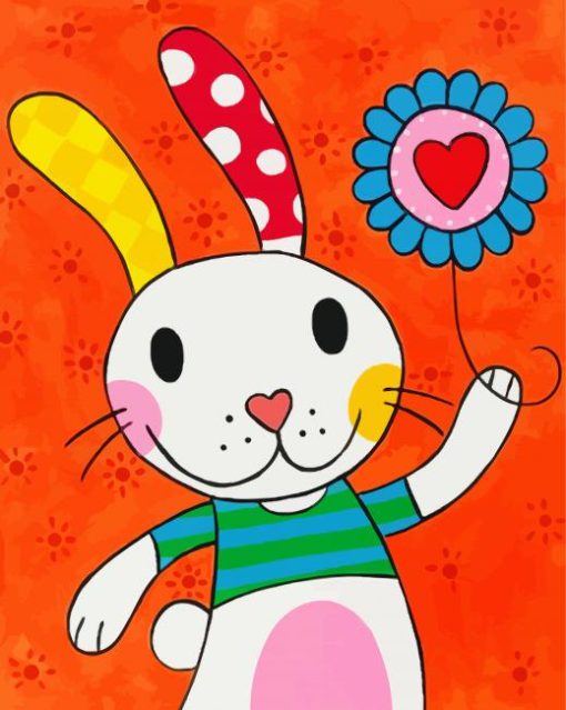 Adorable Bunny paint by numbers