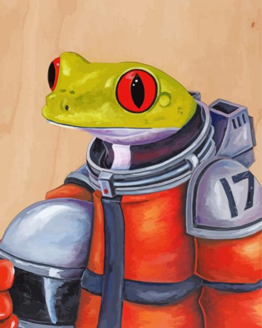 Space Frog paint by numbers