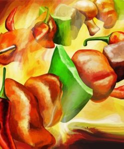 Abstract Food Art paint by number