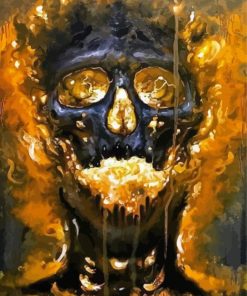 Blazing Skull Art paint by number