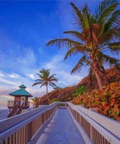 Boardwalk in Boca Raton paint by numbers