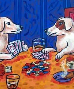 Gambling Dogs Art paint by number