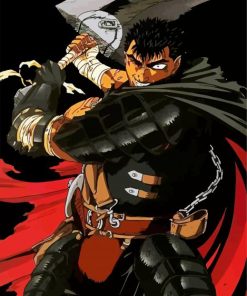 Guts Berserk Anime paint by numbers