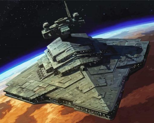 Star destroyer Ship Art paint by numbers