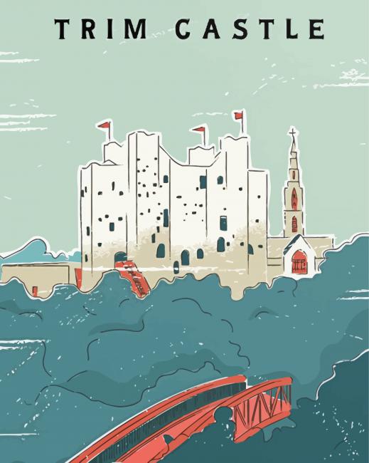Trim castle County Meath Poster paint by numbers