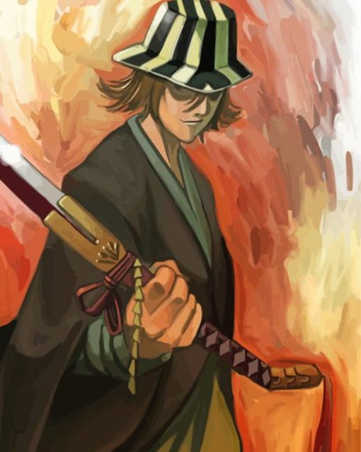 Cool Kisuke Urahara paint by numbers