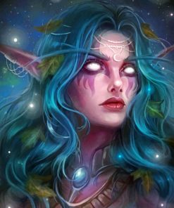 Female Night Elf paint by numbers