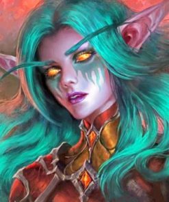 World Of Warcraft Night Elf paint by numbers