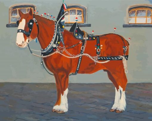 Clydesdale Horse paint by numbers