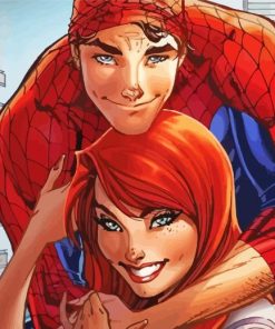 Mary Jane And Spider Man paint by number