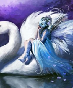 Woman And Swan paint by numbers