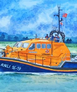 Aesthetic Rnli Lifeboat paint by numbers