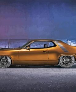 Golden Brown 1971Road Runner paint by numbers