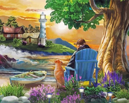 Man With His Only Friend paint by numbers