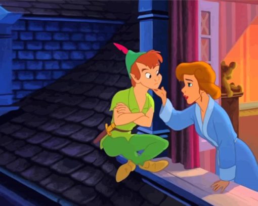 Peter Pan And Wendy Darling paint by numbers