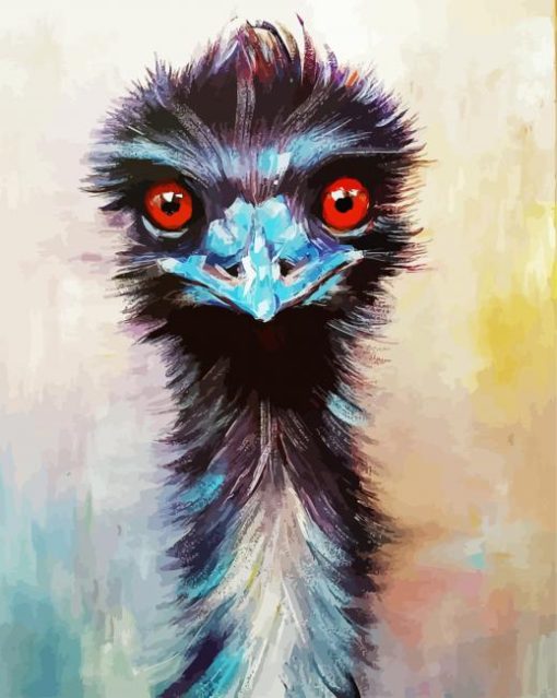 Emu Bird Art paint by numbers