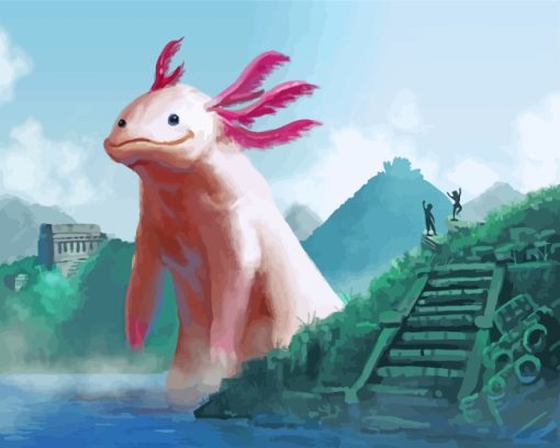 Giant Axolot paint by numbers