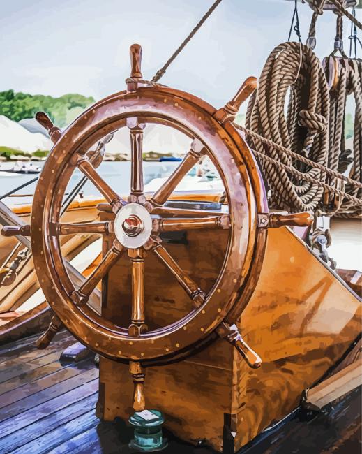 Ship Wheel paint by numbers