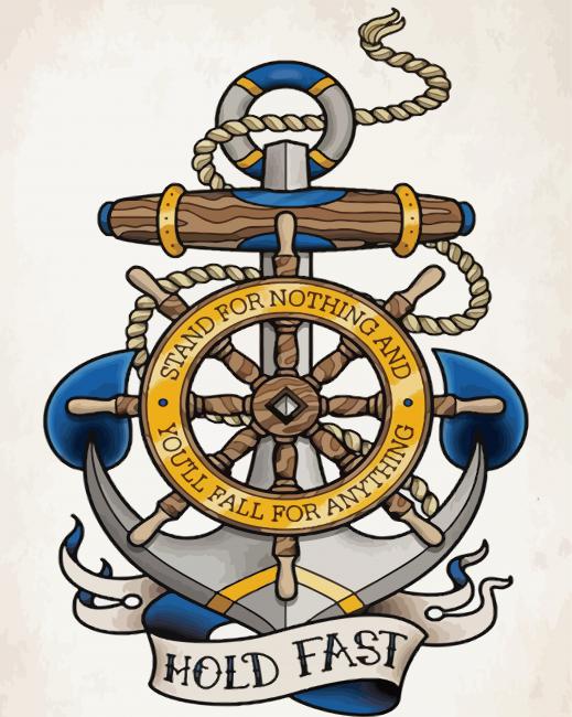 Aesthetic Ship Wheel paint by numbers