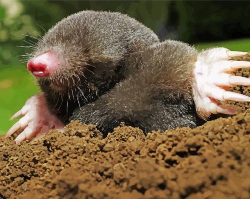 Mole Animal paint by numbers