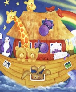 Noahs Ark Children paint by numbers