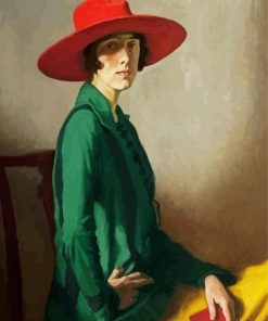 Lady In Red Hat paint by numbers