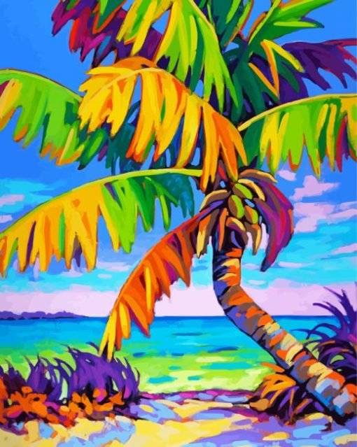 Tropical Tree paint by numbers